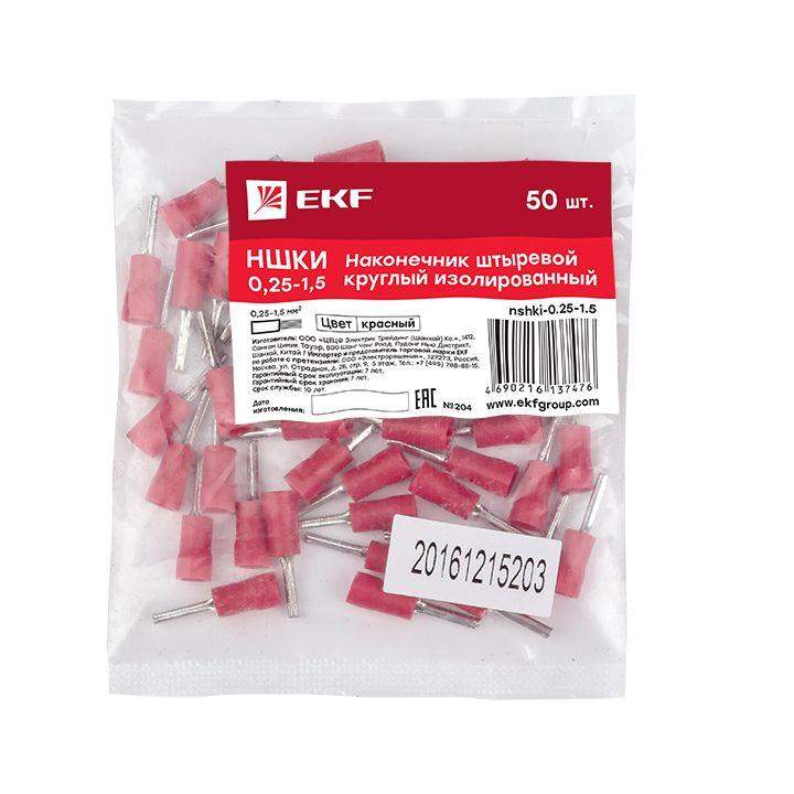 Наконечник штыревой круглый изолированный НШКИ 0.25-1.5 (уп.50шт) EKF nshki-0.25-1.5 фото в каталоге от BTSprom.by  Наконечник штыревой круглый изолированный НШКИ 0.25-1.5 (уп.50шт) EKF nshki-0.25-1.5 фото в каталоге от BTSprom.by