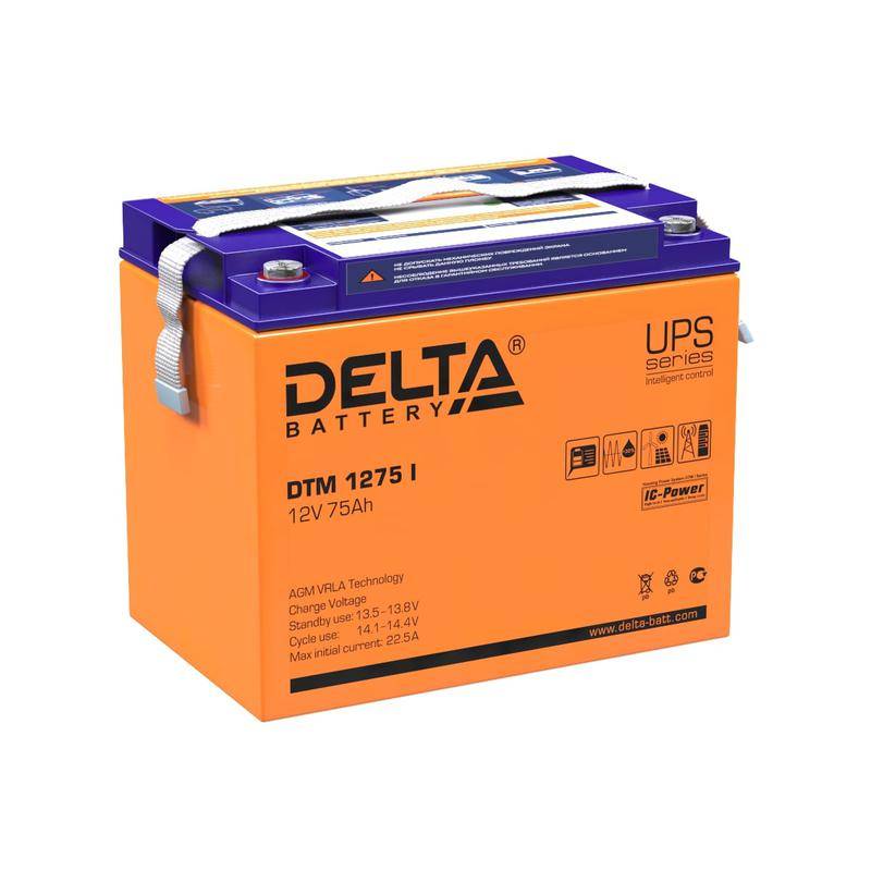 аккумулятор ups 12в 75а.ч delta dtm 1275 i от BTSprom.by