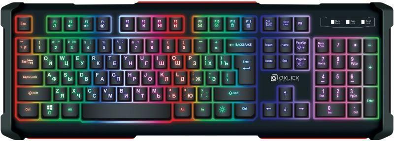 клавиатура 717g black death черн./сер. usb multimedia for gamer led 717g оклик 476395 от BTSprom.by