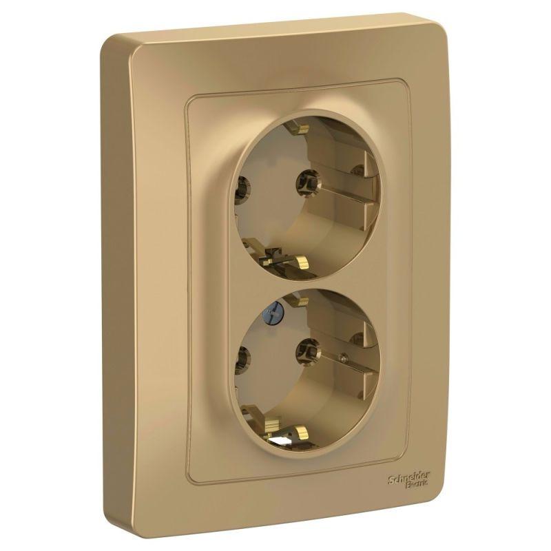 розетка 2-м сп blanca 16а ip20 250в с заземл. без защ. шторок титан se blnrs001024 от BTSprom.by