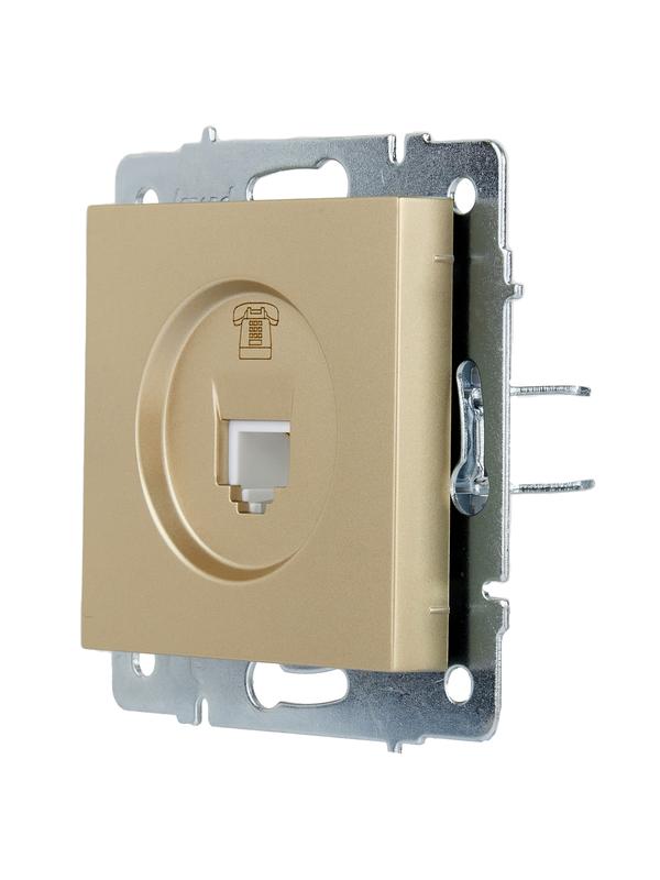  Розетка телефонная VESNA евро зол. LEZARD 742-3688-137 фото в каталоге от BTSprom.by