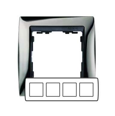 рамка 4-м simon82 вороненая сталь simon 82844-67 от BTSprom.by