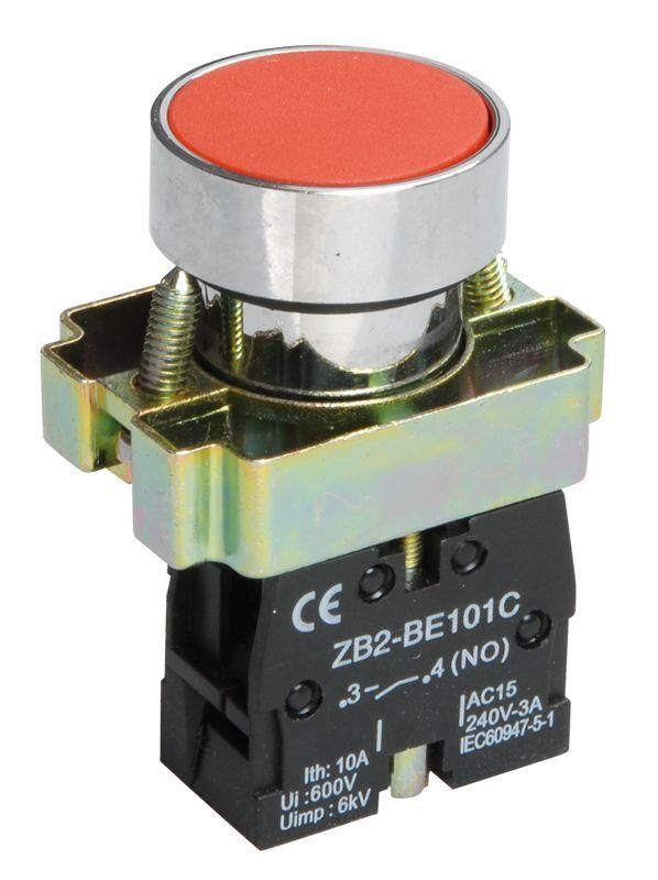 кнопка lay5-ba42 1нз без подсветки красн. iek bbt61-ba-k04 от BTSprom.by