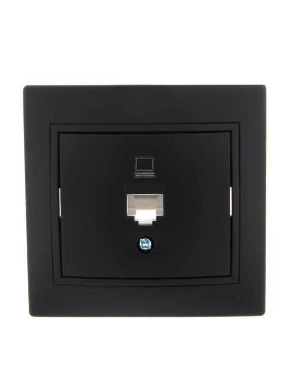 розетка компьютерная 1-м сп mira rj45 черн. бархат lezard 701-4242-139 от BTSprom.by