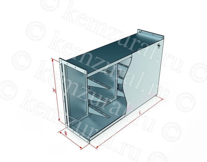 Короб ККБ-П-0.95/0.6-2(2.0мм)гор.цинк КЭМЗ 600 906526 g9 от BTSprom.by