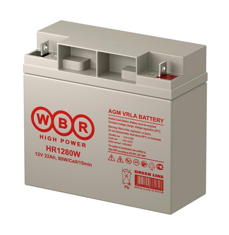  Аккумулятор 12В 22А.ч WBR HR1280W WBR фото в каталоге от BTSprom.by