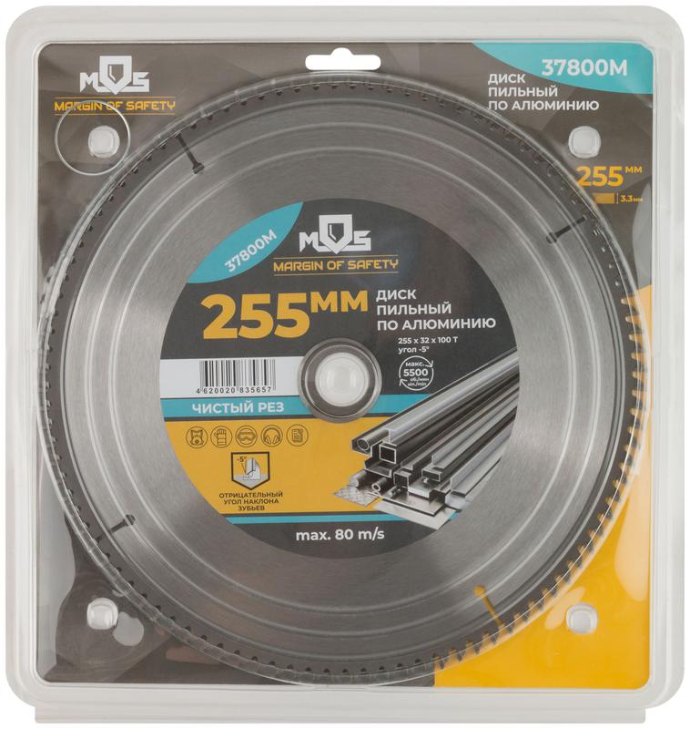  Диск пильный для циркулярных пил по алюм. 255х32х100T + кольцо 32/30мм MOS 37800М фото в каталоге от BTSprom.by