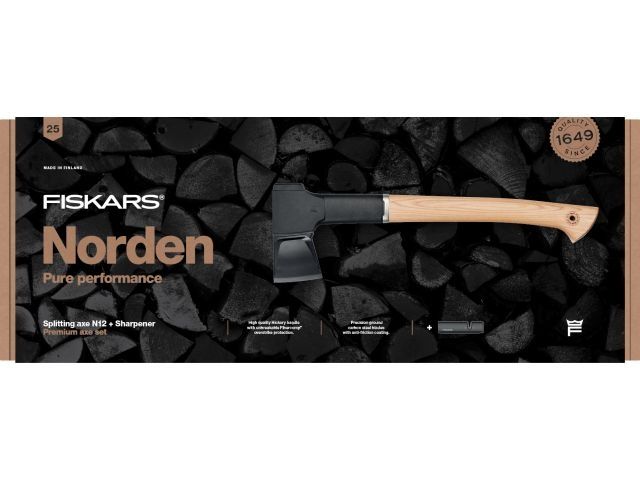 топор-колун norden n12 fiskars+точилка (комплект) 1052277 от BTSprom.by