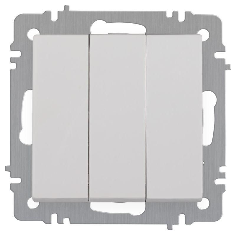выключатель 3-кл. сп accent 6-106-01 10а ip20 250в al/cu бел. intro б0063531 от BTSprom.by