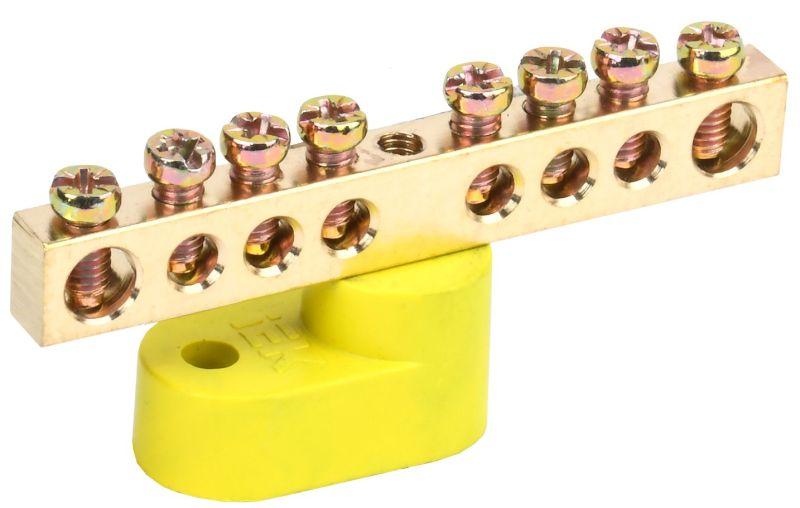 шина pe "земля" шни-6х9-8-у1-ж на одном угловом изоляторе iek ynn10-69-8c1-k05 от BTSprom.by шина pe "земля" шни-6х9-8-у1-ж на одном угловом изоляторе iek ynn10-69-8c1-k05 от BTSprom.by