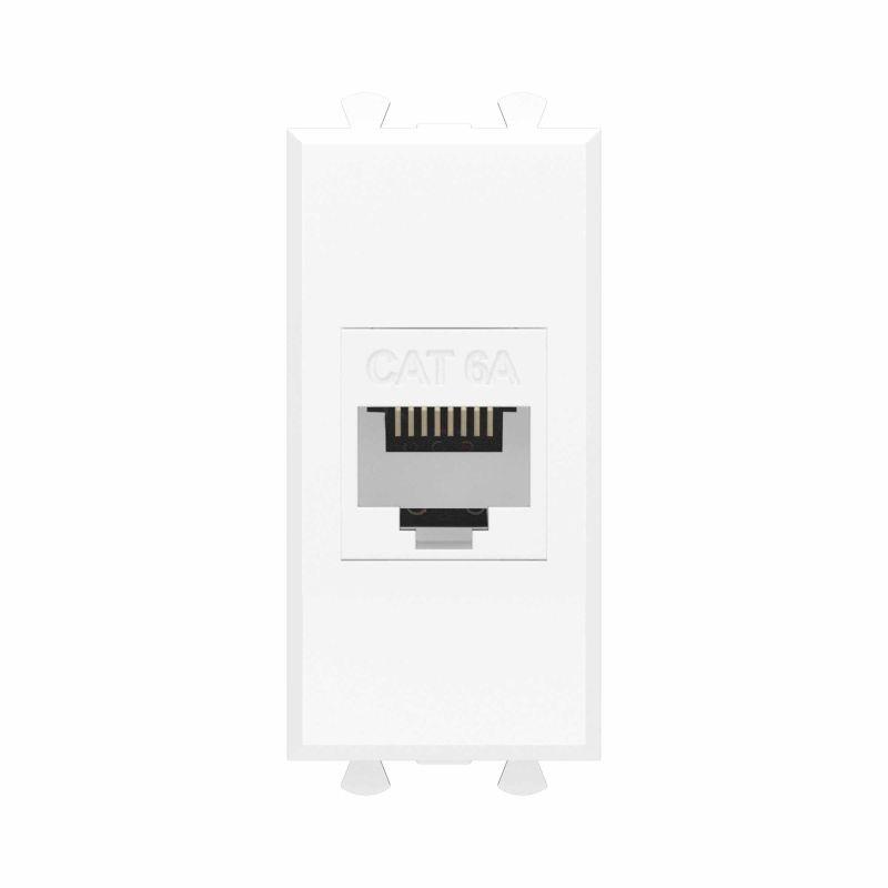 розетка компьютерная 1мод. avanti "белое облако" rj45 кат.6a без шторок модульная механизм dkc 4400671 от BTSprom.by