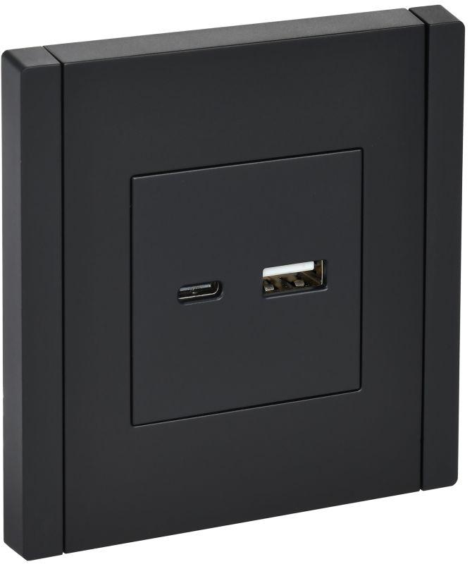 розетка usb a+c 18вт forte&piano fp151 черн. iek fp-u22-018-k02 от BTSprom.by