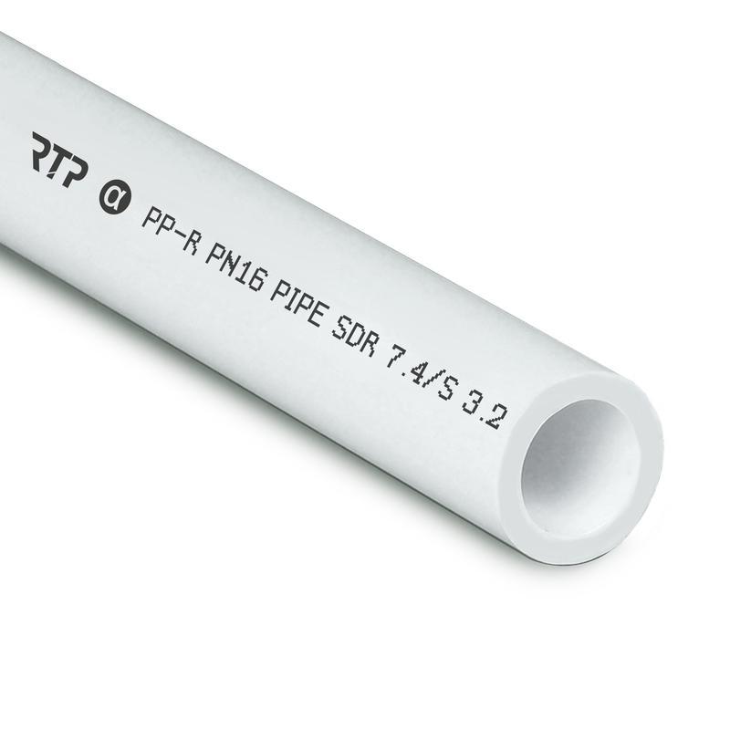 труба ppr 20х2.8 pn16 бел. (дл.4м) rtp 36358 от BTSprom.by