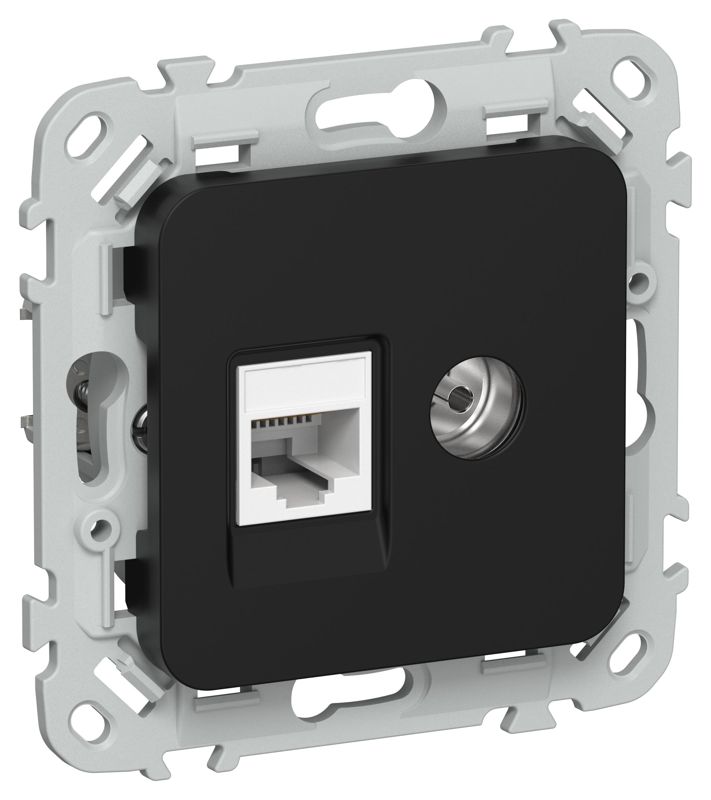 розетка 2-м сп flite рктв6-2-0-флч rj45/tv кат.6 utp механизм черн. iek fi-ak22-2-k02 от BTSprom.by