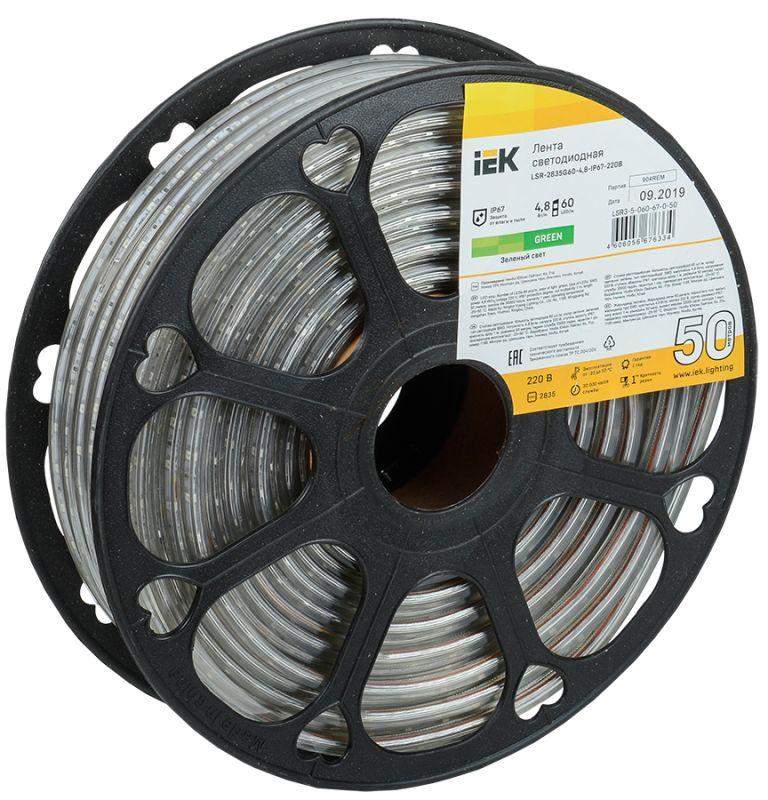 лента светодиодная led lsr-2835g60-4.8-ip67-220в (уп.50м) iek lsr3-5-060-67-0-50 от BTSprom.by