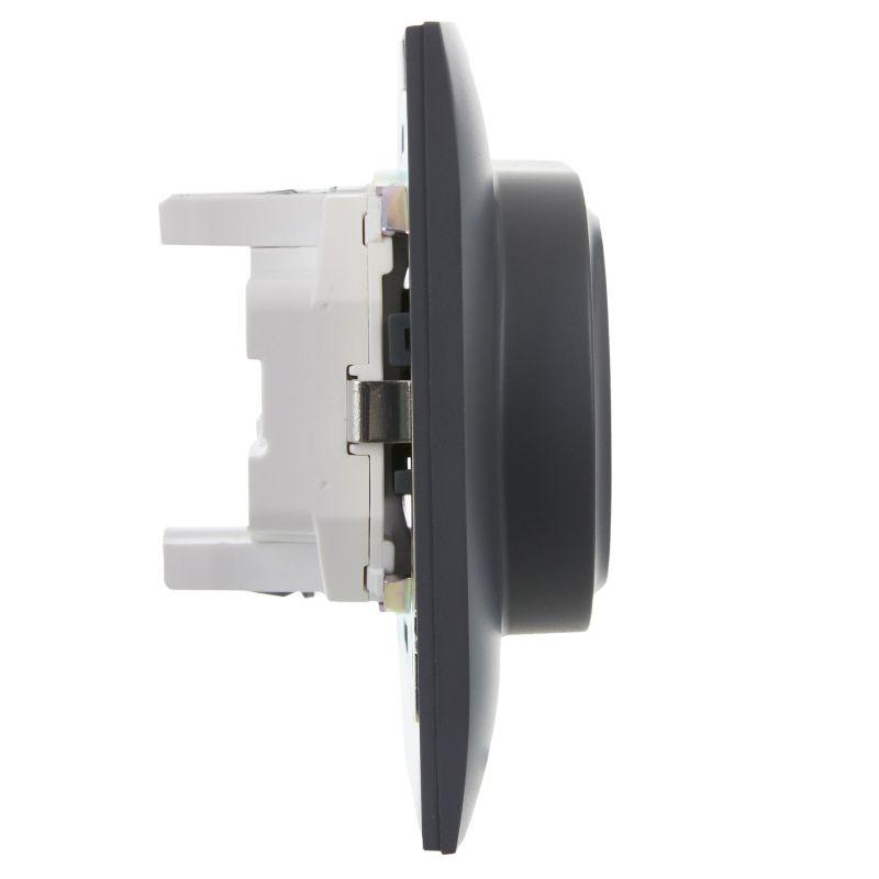  Розетка 2-м SKANDY 16А с заземл. без защ. шторок в сборе SK-R08T титан IEK SK-R21-16-K48-F фото в каталоге от BTSprom.by