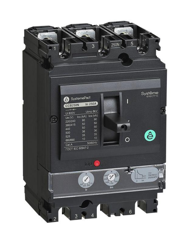 выключатель автоматический systemepact ccb250 50ка 3p3d tmd250 рычаг se spc250n250l3df от BTSprom.by