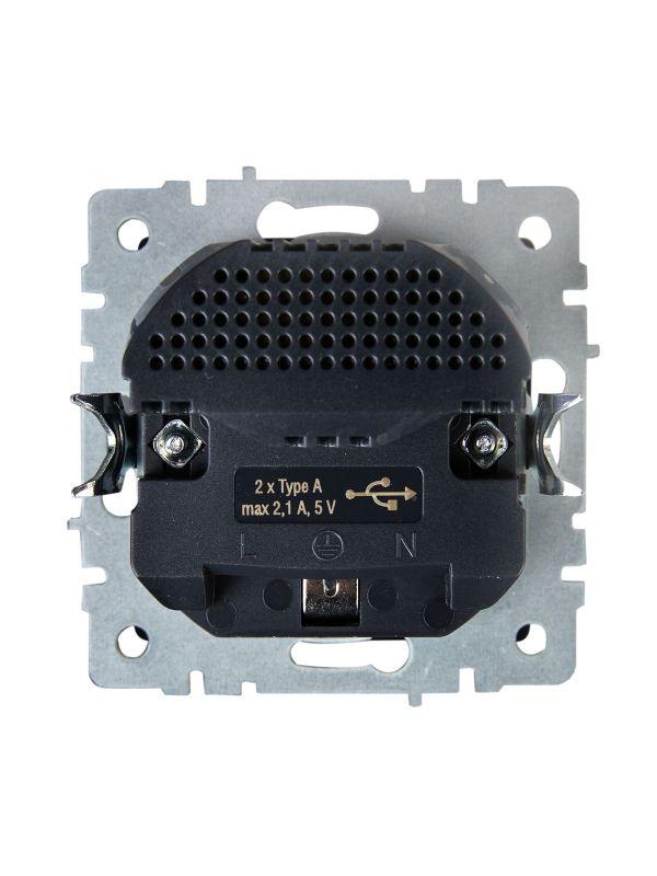  Розетка BRITE РЮш10-1-БрЖ 16А с USB A+A 2.1А с заземл. защ. шторки механизм жемчуж. IEK BR-R14-16-U21-D21-K36 фото в каталоге от BTSprom.by