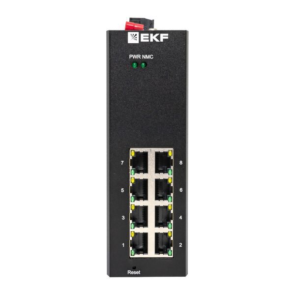  Коммутатор управляемый промышленный уровня L2 ML2-8GT 8 портов 10/100/1000Base-T(X) RJ45 монтаж на DIN-рейку TSX EKF TSX-ML2-8GT фото в каталоге от BTSprom.by