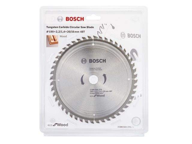 диск пильный 190х20 мм 48 зуб. по дереву eco wood bosch ( твердоспл. зуб) от BTSprom.by