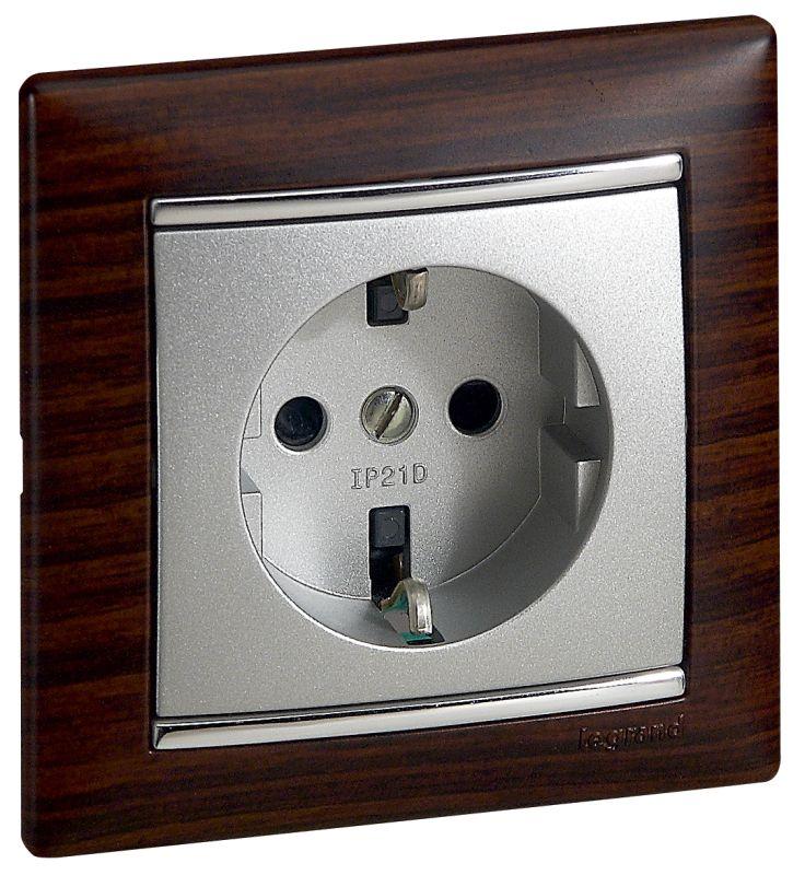  Рамка 1-м Valena темн. дерево/сереб. Leg 770371 фото в каталоге от BTSprom.by