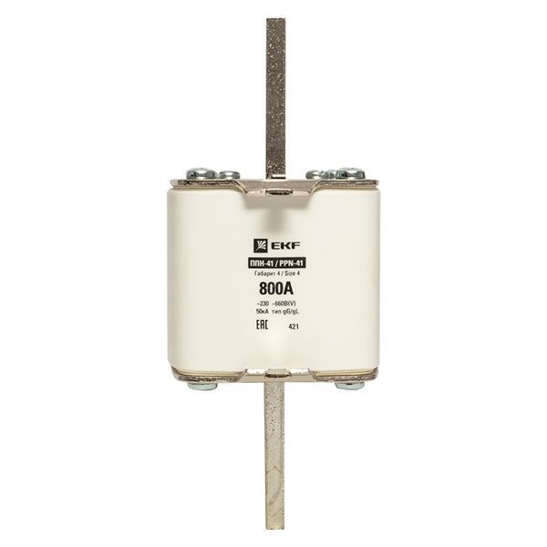  Вставка плавкая ППН-41 1250/800А габарит 4 PROxima EKF fus-41/1250/800 фото в каталоге от BTSprom.by