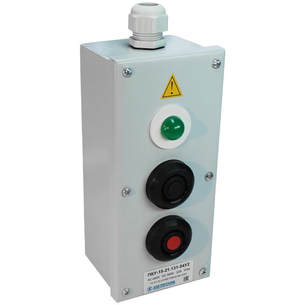 пост кнопочный пку-15-21.131-54у2 (1хскл11 зел. 220в + 1хвк30-10-11110-54(1з+1р) черн. + 1хвк30-10-11110-54(1з+1р) красн. + pg-19) пост управления электротехник et054782 от BTSprom.by