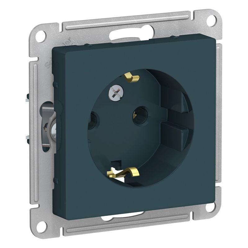 розетка 1-м сп atlasdesign 16а ip20 с заземл. механизм изумруд se atn000843 от BTSprom.by