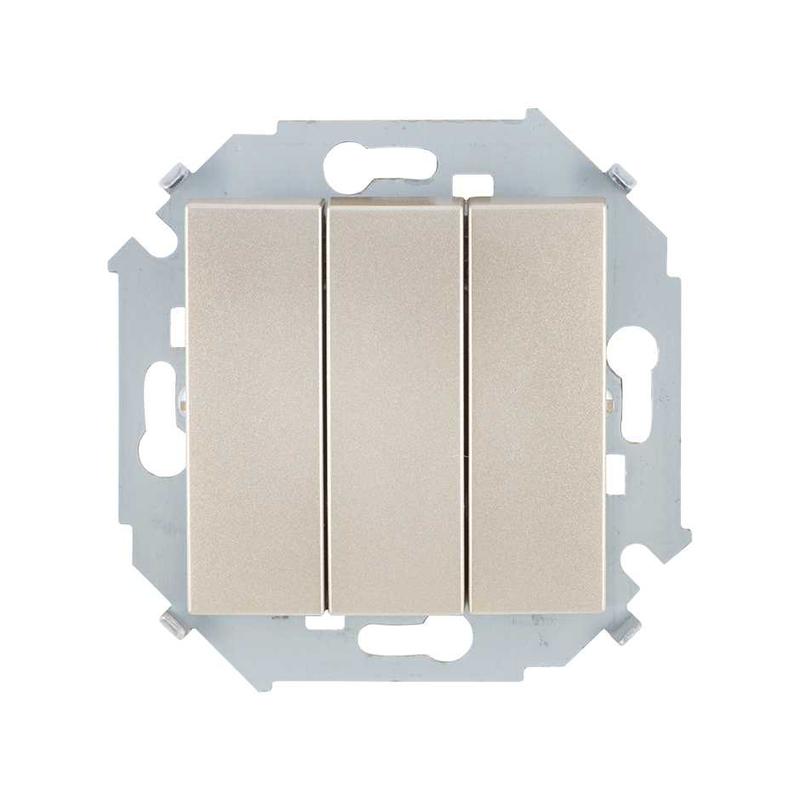 выключатель 3-кл. сп simon 15 10а ip20 250в винтов. зажим механизм шампань simon 1591391-034 от BTSprom.by