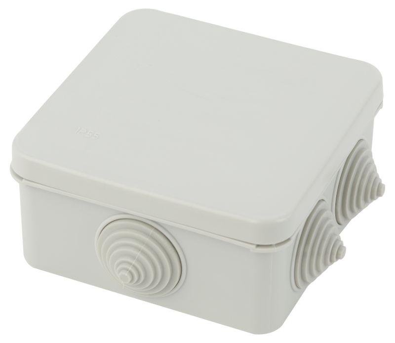 коробка распаячная kkorz-100-100-50-6gv открытой установки кор 100х100х50мм защелк. крышка 6 вставл. сальника ip55 эра б0055757 от BTSprom.by