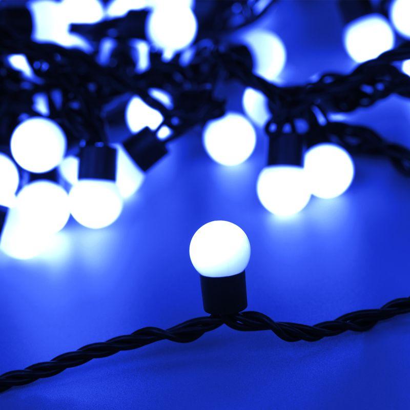 гирлянда светодиодная ard-ball-classic-d17.5-10000-black-100led blue (230в 7вт) (ip65) ardecoled 025582 от BTSprom.by