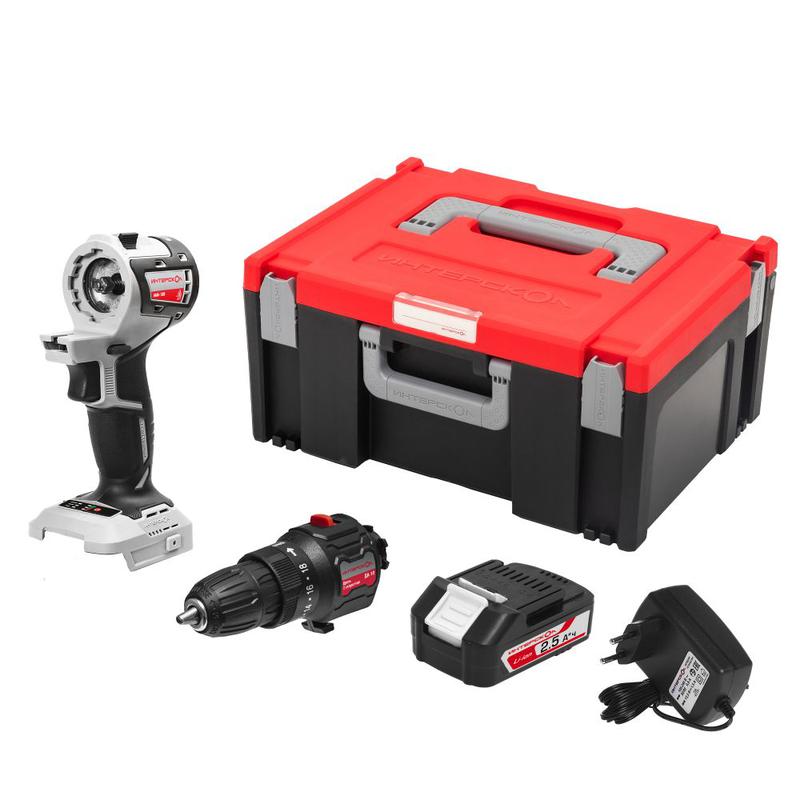 набор инструмента мультимакс "базовый" (привод мм-18в модуль да-10 акб 1х2.5а.ч зу-1.5/18 мультибокс 150) интерскол 755.2.2.46 от BTSprom.by