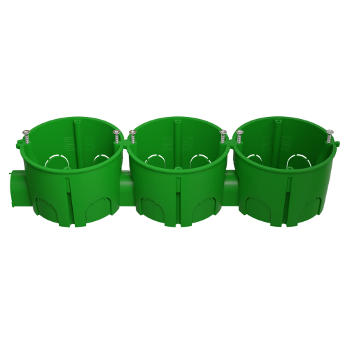  Коробка установочная 68х45мм для твердых стен с саморезами один стыковочный узел IP20 зел. KUTS1-68-45-green Эра Б0061164 фото в каталоге от BTSprom.by