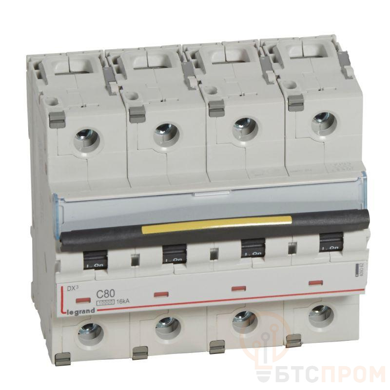 Выключатель автоматический модульный 4п C 80А 16кА DX3 10000 6мод. 400В Leg 409362 фото в каталоге от BTSprom.by  Выключатель автоматический модульный 4п C 80А 16кА DX3 10000 6мод. 400В Leg 409362 фото в каталоге от BTSprom.by