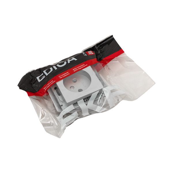  Розетка СП Эпика 16А без заземл. без шторок механизм алюм. EKF UP1-SOA-100 фото в каталоге от BTSprom.by