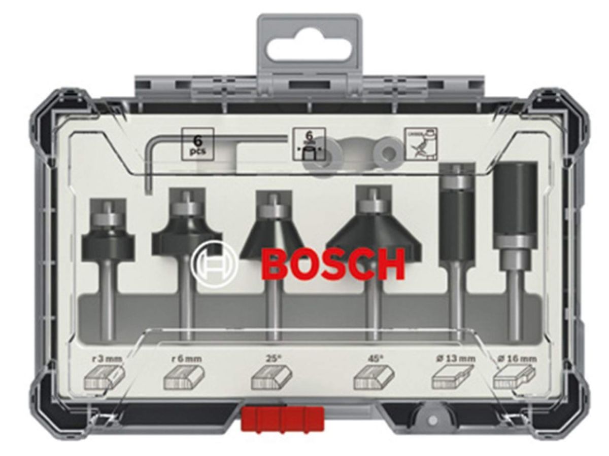 набор кромочных фрез 6 мм (6шт) bosch (набор фрез 6мм. 6шт.) 2607017468 от BTSprom.by