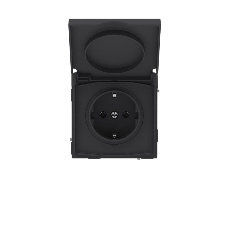розетка силовая kant ip44 2p+e защ. шторки с крышкой черн. уголь dkc 7012013 от BTSprom.by