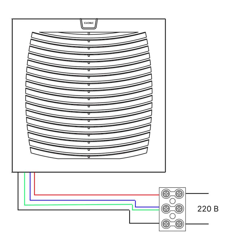  Вентилятор с фильтром ЭМС 100куб.м/ч 115-230В AC 152х152мм IP54 DKC R5MCV15231 фото в каталоге от BTSprom.by