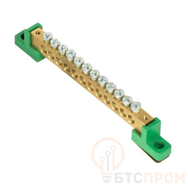 Шина нулевая PE 8х12 12 отвер. латунь с контактной пластиной 2 зел. угловых изолятора PROxima EKF sn0-125-12-2-pe фото в каталоге от BTSprom.by  Шина нулевая PE 8х12 12 отвер. латунь с контактной пластиной 2 зел. угловых изолятора PROxima EKF sn0-125-12-2-pe фото в каталоге от BTSprom.by