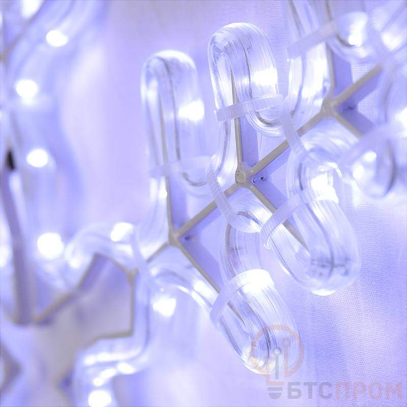  Фигура световая Снежинка резная, белая, LED, 45х38 см фото в каталоге от BTSprom.by
