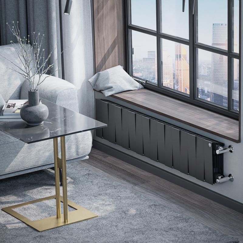  Радиатор PianoForte 200 16 секц. биметал. Noir Sable Royal Thermo НС-1346007 фото в каталоге от BTSprom.by