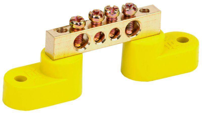 шина pe "земля" шни-6х9-4-у2-ж на двух угловых изоляторах iek ynn10-69-4c2-k05 от BTSprom.by