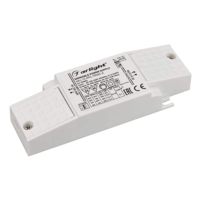 блок питания arj-15-pfc-triac-a 15вт 200-350ма ip20 пластик 5 лет arlight 026046 от BTSprom.by