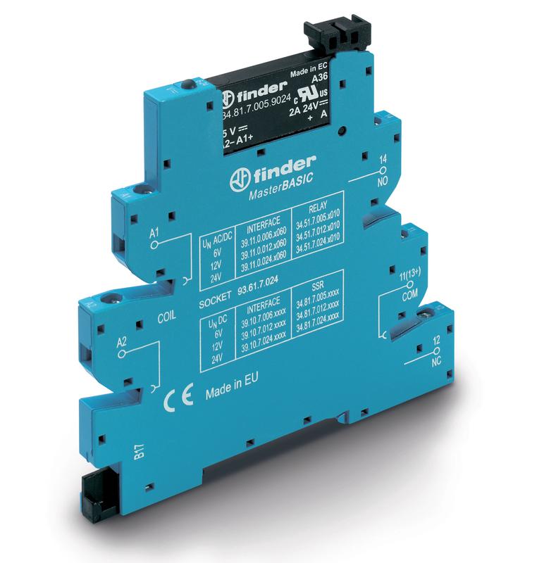 модуль интерфейсный (сборка 34.81.7.060.8240 + 93.61.0.125) твердотельное реле masterbasic выход 2а (240в ac) 125в ac/dc ip20 винт. клеммы finder 391001258240 от BTSprom.by