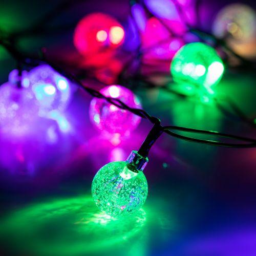  Гирлянда светодиодная "Нить" "Шарики кракле" d25мм 2м 20LED RGB IP20 220В Эра Б0055997 фото в каталоге от BTSprom.by