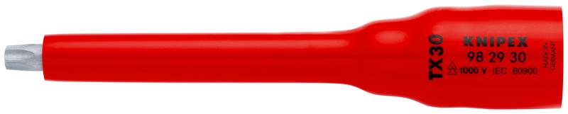 головка торцевая vde 1000в dr 3/8дюйм 12-гранная tx30 диэлектрическая knipex kn-982930 от BTSprom.by
