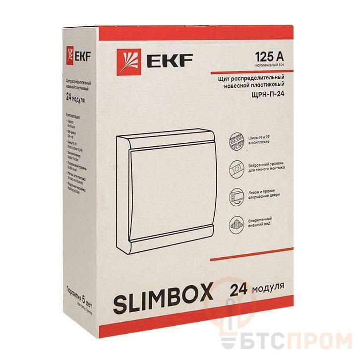  Щит ЩРН-П-24 "SlimBox" IP41 PROxima EKF sb-n-24 фото в каталоге от BTSprom.by
