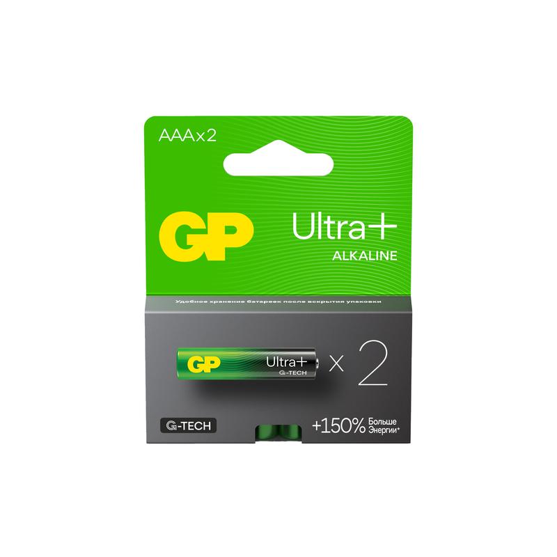 элемент питания алкалиновый aaa/lr03 1.5в ultra plus alkaline g-tech (блист.2шт) gp 1196 от BTSprom.by