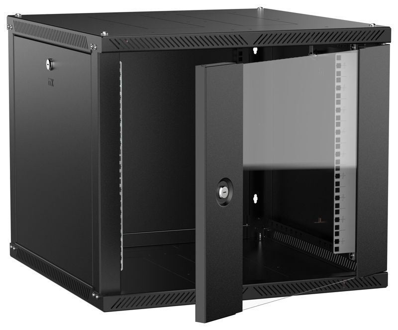 шкаф linea w 2.0 9u 600х600мм дверь стеклян. черн. itk lwr5-09u66-gf-2 от BTSprom.by