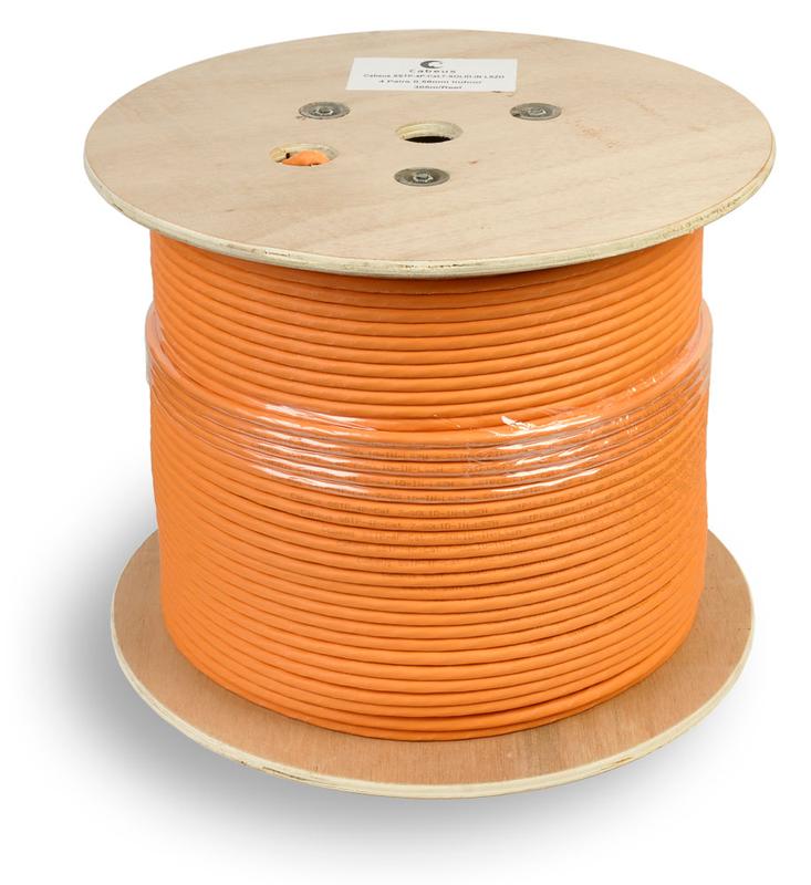 кабель витая пара s/ftp кат.7 4х2х26awg patch lszh нг(а)-hf sstp-4p-cat.7-patch-in-lszh оранж. (уп.305м) cabeus 7638c от BTSprom.by